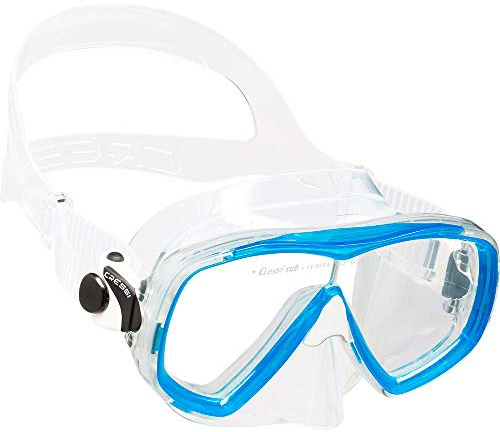Cressi Unisex-Adult Estrella + Gamma Combo Set Premium Silikon Tauchmaske, Transparent/Aquamarin, Einheitsgröße