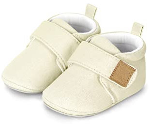 Sterntaler Baby Krabbelschuhe uni – Unisex Babyschuhe aus Canvas mit Jerseyfutter – Knöchelhohe Baby Schuhe mit rutschfester Sternensohle – Krabbelschuhe aus Baumwolle – Größe 22, Farbe beige