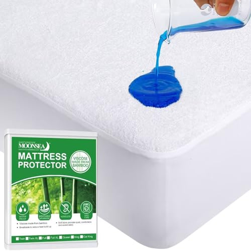 Cot Size Mattress Protector Waterproof,Smooth Top Mattress Cover for Kids