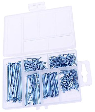 ULTECHNOVO 240 Stück Nagelset Mit Nägeln, Rundkopfnägel Und Bildernägel Zum Aufhängen, Verschiedene Aus Rostfreiem Stahl Für Lange Lebensdauer