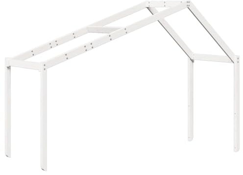 vidaXL Dach für Kinderbett Weiß 213x95,5x144,5 cm Massivholz Kiefer
