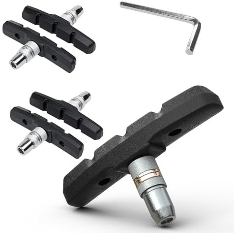 Fahrrad-Bremsbeläge, 2 Paar Fahrrad-Bremsblöcke, Oture 70 mm, Gummi, leise Bremsbeläge, V-Bremsbacken für Shimano, Tektro und die meisten Rennräder und Mountainbikes