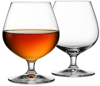 Sixby (Lot de 6 verres à cognac, à brandy, à whisky, pivotant, 360 ml, passe au lave-vaisselle