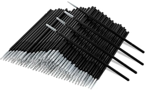 Lot de 400 micro-applicateurs jetables pour extensions de cils, brosses de nettoyage de cils, microbrosses, microbrosses, baguettes à lèvres, peluches