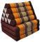Wilai Kapok Thaikissen, Dreieck mit DREI Auflagen (81103 - braun/orange)