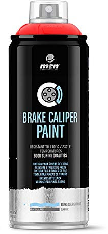 Montana Colors MTN Spray Pintura Pinzas de Freno Rojo - Pintura alta Temperatura, Rojo, 400 ml