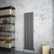Vertical Designer Flat Panel Radiator Anthracite 1600x408mm Double Panel Modern Central Heating