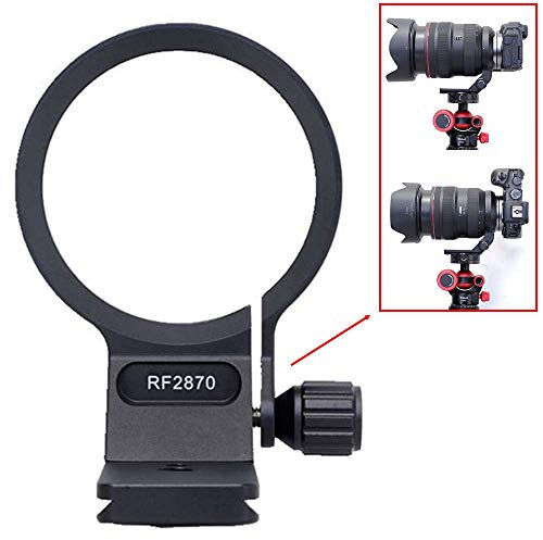 iShoot Collare per obiettivo ad anello per treppiede da 74,5 mm compatibile con Canon RF 28-70 mm f/2L USM, supporto per obiettivo staffa inferiore è Arca-Swiss Fit piastra a sgancio rapido