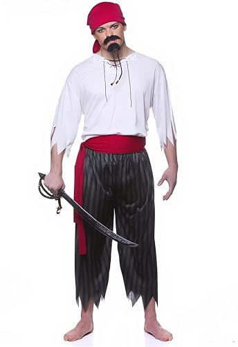 Wicked Costumes Adult Mens Pirate Shipmate Fancy Dress Costume - X-Large
