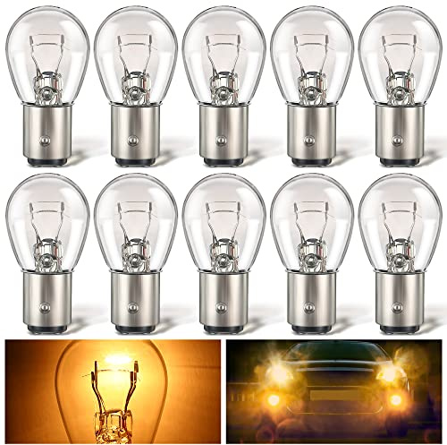 Meonum 10 Pack 1157 Bulb, 2057 2357 7528 BAY15D, Brake Light Bulbs, Turn Signal Bulb Replacement for Marker Tail Running Parking Backup Lights, Compatible with 2357 1016 1034 1076