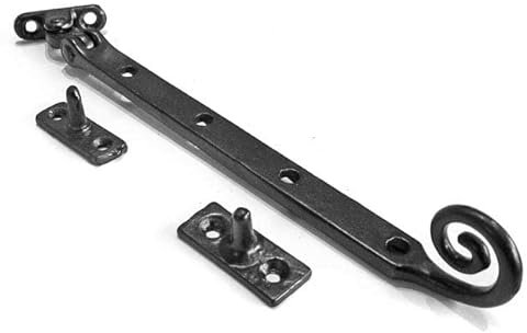 Window Casement Stay Fastener 250mm 10 Inch Black Cast Iron