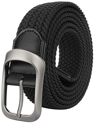 Drizzte Gürtel Übergröße Herrengürtel Männer Schwarz Arbeits Stretchgürtel Stoffgürtel 150cm