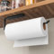 Niffgaff Portarotolo da cucina senza foratura, organizer da cucina per rotolo da cucina, 31 cm, autoadesivo, in alluminio, nero