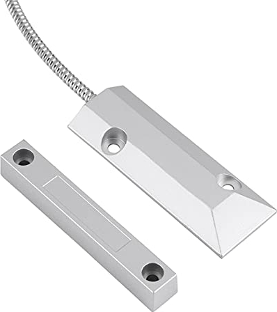 Heaveant Sicherheitskontaktsensor, Verkabelter NC-Türkontaktsensor, Home Security Kabelgebundener Rolltorkontakt, Alarm-Magnetkontakte für Fenster, Tor, Alarm, magnetischer Reed-Schalter