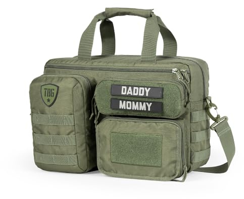 Tactical Baby Gear 4th Gen Deuce Tactical Diaper Bag for Dads w/Included Changing Mat, Stroller Straps (Ranger Green)