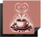 KitchenYeah© Herdabdeckplatte Einteilig Küche Ceranfeld Abdeckplatte Cerankochfeld Abdeckung Induktionskochfeld Schutzmatte Vintage - Kaffee - Herz - Kaffeebohnen - Retro - 59x52 cm