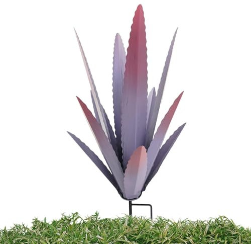 Tequila Sculpture rustique en métal, sculpture de plante d'agave en métal, statue de jardin en métal, décoration de pelouse, figurines de jardin, plantes d'agave en métal pour extérieur, terrasse,