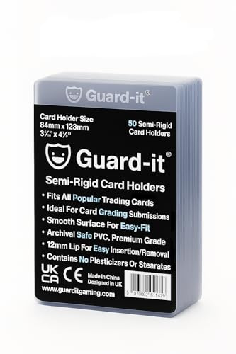 Guard-it - 50 Semi-Rigid Card Sleeves for Sports & Trading Card Grading Submissions - Recommended for PSA, BGS, ACE, SGC & CGC