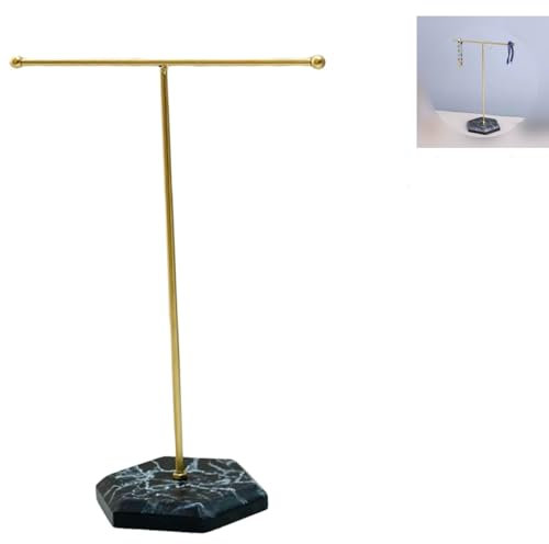 Zwenjuan Schmuckständer,Metall T-Bar Schmuckhalter Ohrringhalter,Schmuck Ständer Schmuck Organizer Halskettenständer Schmuckhalter Hängender für Armbänder,Ohrringe,Ringe,Ketten