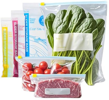 30P BPA-Free Ziplock Bags with Expandable Bottom,Reusable 3 Size Zip Lock Freezer Bags for Sandwich Fruits Food Storage,Leakproof Ziplock Bag Small,Medium,Large,Heavy Duty Food Bag for Meat Candy