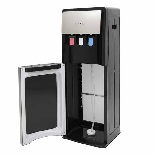 Distributeur D’Eau À Chargement par Le Bas pour Bureau,3 Températures,Protection Contre La Surchauffe pour Dortoir,220V,Distributeur De Bouteilles D’Eau Refroidisseur(Silver)