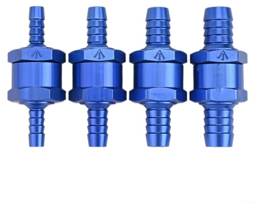 Juego de cuatro válvulas de retención antirretorno de alto rendimiento para una gestión eficaz del flujo (azul)
