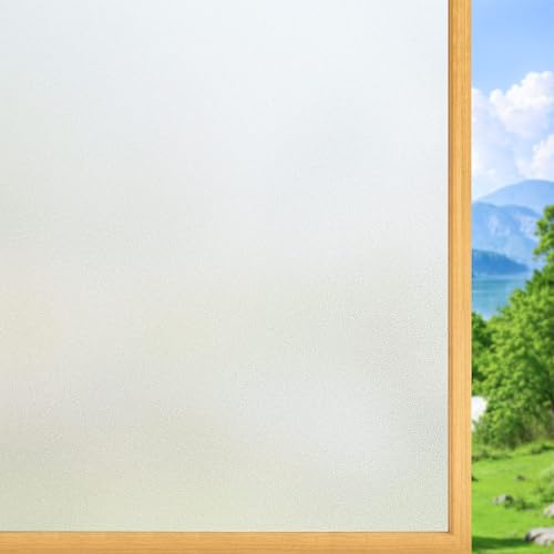 Vinilos para Cristales Opaco 120 x 240 cm Efecto Esmerilado, Anti-UV, Privacidad Total, Fácil de Instalar Vinilo Cristal para Ventanas para Baño Cocina Oficina, Mate Puro