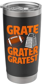 Grate Grater Gratest Chicago Cheese Grater Football Stainless Steel Insulated Tumbler