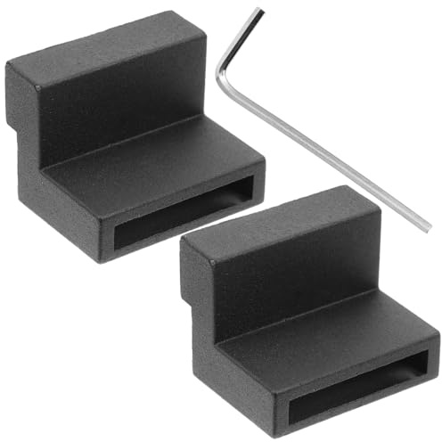 MAGICLULU Butée de Porte de Grange en Alliage de Zinc 2 Pièces, Amortisseur pour Rail Coulissant, Dispositif de Butée Galet Plat, Remplacement pour Portes Coulissantes, Style Aléatoire
