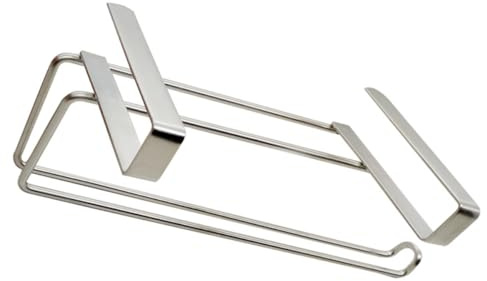 ULTECHNOVO Soporte de Papel de Cocina Colgante sin Clavos de Acero Inoxidable, Estante Multifuncional para Portarrollos de Papel, Práctico y Resistente para Baño y Cocina, Ahorro de Espacio