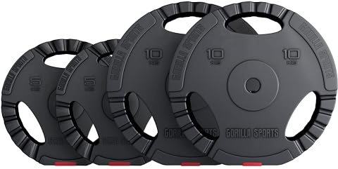 Gorilla Sports Set de 2 x 5 kg Haltères 2 x 10 plastique – Fitness & Musculation Musculation