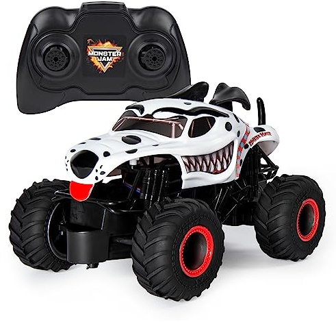 Monster Jam, Official Monster Mutt Dalmatian Remote Control Monster Truck for Boys and Girls, 1:24 Scale, 2.4 GHz, Kids Toys for Ages 4-6+