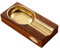 Cendrier à Merbau Gold doublé de cuivre simple pour patio/cendrier extérieur/intérieur (Couleur:Marron)