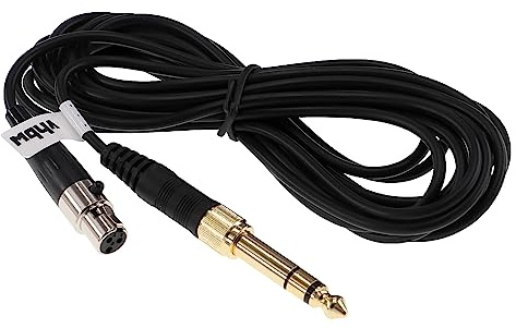 vhbw Audio AUX Kabel kompatibel mit AKG K240 Studio Kopfhörer - Audiokabel 3,5 mm Klinkenstecker auf 6,3 mm, 3 m, Schwarz