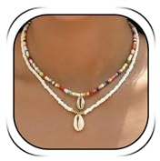 choice of all Shell Necklace for Women Ocean Jewelry Seashell Starfish Beaded Choker Necklaces Beach Vacation Essentials Holiday Jewelry Fashion Accessories Summer Outfits for Women