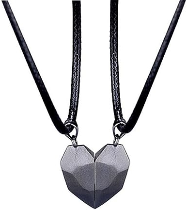 JOCXZI 2 Stückpärchen kette- Kette Magnet Herz Anhänger Partner Anhänger Kette Yin Yang Kette Passende Beziehung Halskette Herz Puzzle Anhänger Set Paar Schmuck Geschenke Frauen Männer Liebhaber