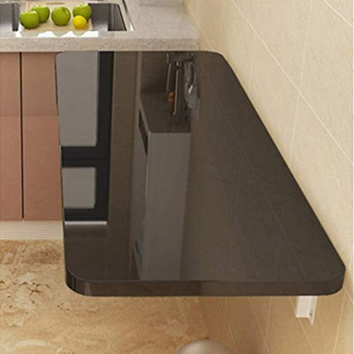 wandklapptisch klapptisch Wand wandtisch klappbar, Wandtisch, Küchen-Wand-Drop-Leaf-Klapp-Esstisch, Computertisch für kleinen Raum, Schwarz-70 * 35 cm/27,5 * 12 Zoll