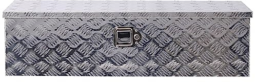 BouPower Werkzeugkiste für LKW, 99,1 cm, wasserdicht, robust, Aluminium, mit Schloss und Schlüsseln, 5 Stangen, breit, 99,1 x 33 x 25,4 cm