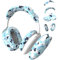 Bavane 4 in 1 Silicone Case Cover Compatible with Apple Airpods Max Headphones, Printed Ear Pad Case Cover Ear Cups Cover and Headband Cover Headband Pad (Camouflage Blue)