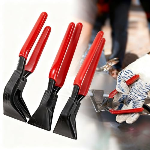 TCETCY 3PCS Pince Pliante Plieuse Tole(0°, 45°, 90°) Pinces à Plier la Tôle Portable Largeur 22 mm Mini Jeu de Pinces à Tôle de 22 mm Pince à Chanfreiner Outil Couvreur pour Plier et Lisser les Tôles