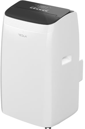 Tesla TTMYW-12CHW - Aire Acondicionado Portátil 12 000 BTU / 3,5 kW con bomba de calor, WiFi, Pantalla LED, Gas R290, Color Blanco