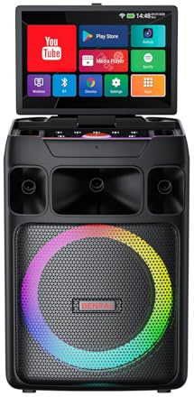 Karaoke Machine with Screen, 14 Inch Tablet with Lyric Display, Professional Karaoke Machine with Dual Wireless Mics & Bluetooth Speaker for Adults (14inch)