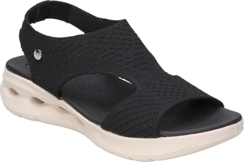 amarpies | Sandalias con Plataforma Mujer – Sandalias con en Color Negro – Sandalias sin Cierre – Slip On – Plataforma Media y Cómoda – Estilo Casual – Versátiles y Combinables