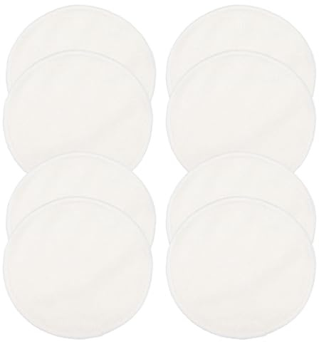 OFFSCH 8 Pcs Postpartum Breast Pads Washable Nursing Pads Reusable Cotton Breathable for Breastfeeding Moms