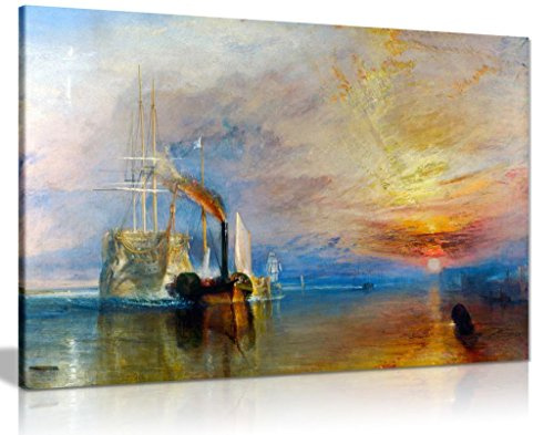 J.M.W. Turner Fighting Temeraire Deception Canvas Wall Art Picture Print (24X16)
