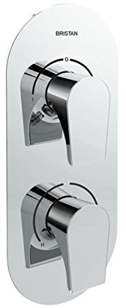 Bristan HOU SHCDIV C Hourglass Recessed Dual Control Shower Valve with Two Outlet Diverter, Chrome