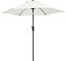 Yaheetech Sonnenschirm Ø230cm Gartenschirm mit 6 Rippen Knickbar Markschirm Kurbelschirm Rund Sonnenschutz, Creme