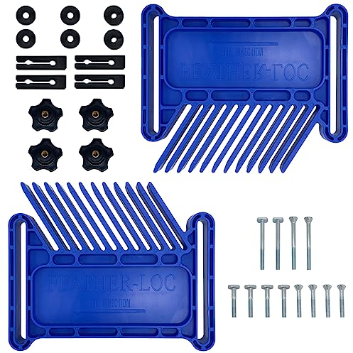 Featherboard Woodworking Tools, Safety Device Stackable Featherboard for Table Saws, Router Tables & Band Saw with Miter Slots, Miter Track, T-Slots, T-Track(2 Pcs)