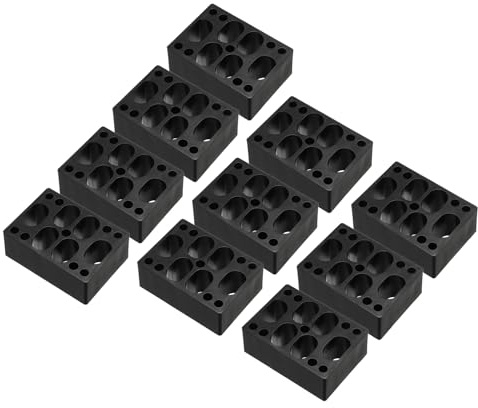 PATIKIL 1.1 Skateboard Riser Pads, 10 Pcs Plastic Skateboard Riser Pads Angled Wedge Shock Pads for Skateboard Truck, Black