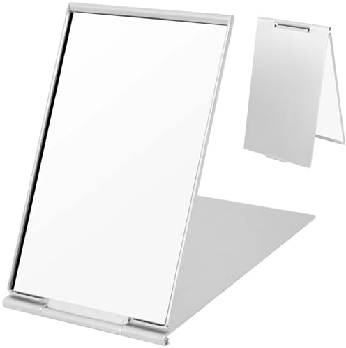 Gudalea 2 Pièces Petit Miroir Pliable, Miroirs de Voyage, Miroir de Poche, Miroir Portable, pour Camping et au Maquillage 10 x 7 cm